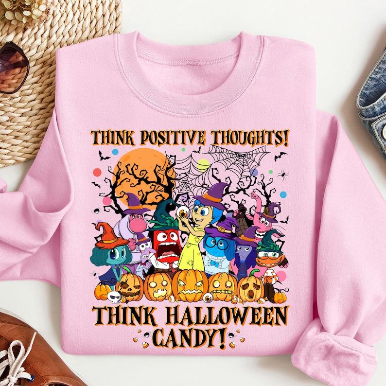 Inside Out Halloween Shirt, Think Positive Thoughts Shirt, Halloween Tee, Inside Out Halloween Matching Shirts, Joy Halloween Tee, Full Color, Graphic