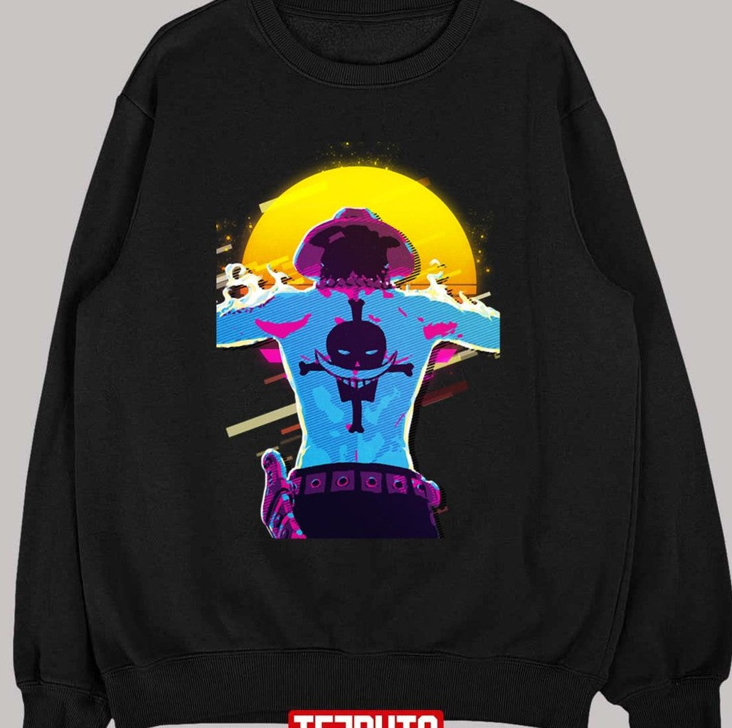 Neon Retro One Piece Portgas D Ace Unisex T-Shirt