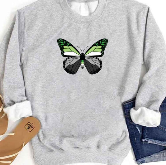 Aromantic Butterfly Pride Lgbtq Pride Month Unisex Sweatshirt
