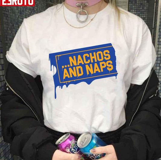 Nachos And Naps Blockbuster 80s Movies Retro Vhs 90s Video Funny Unisex T-shirt