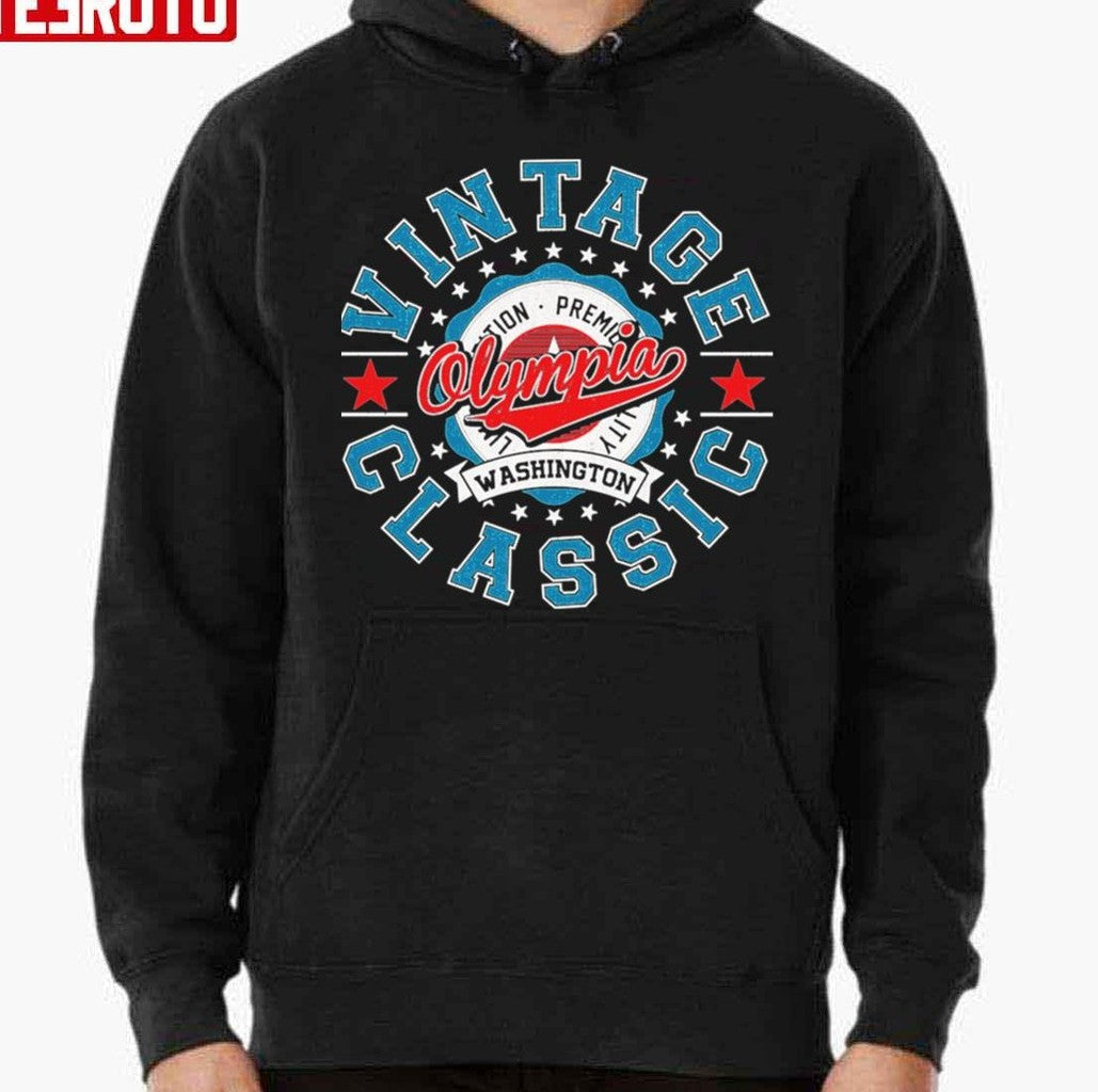 Olympia Washington Vintage Logo Beer Unisex Hoodie