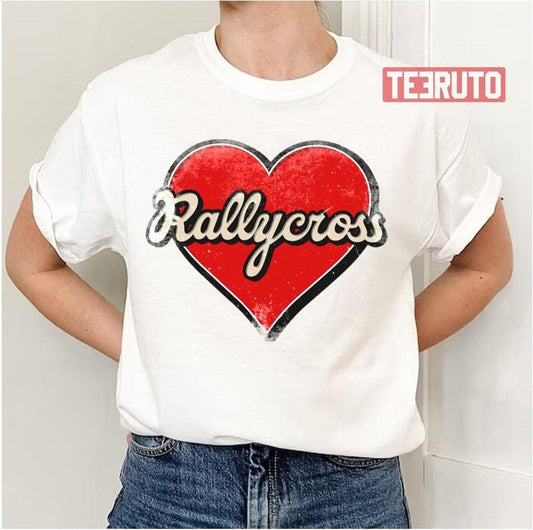 Rallycross Mom Rallycross Retro Heart Unisex T-Shirt