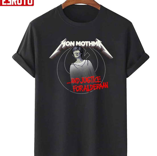 Mon Mothma And Justice Foralderaan Metal Rock Logo Star Wars Unisex T-Shirt
