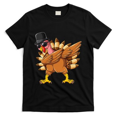 Dabbing Turkey Hat Funny Gifts Thanksgiving T-Shirt