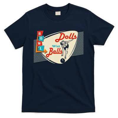 Dolls With Balls Vintage Gift Funny Retro Matching Bowling Team T-Shirt