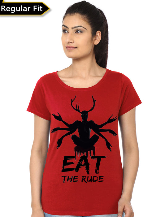 Hannibal Eat The Rude Girlâ€™s Red T-Shirt