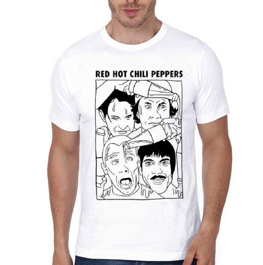 Red Hot Chili Peppers White T-Shirt Style007