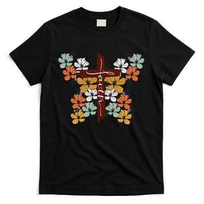 Faith Retro Cross Butterfly Religious Gifts Christian T-Shirt