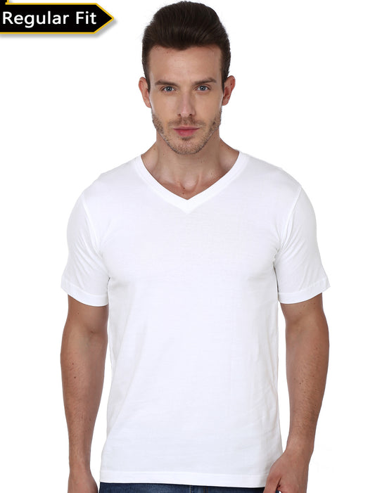 Plain White V-Neck T-Shirt