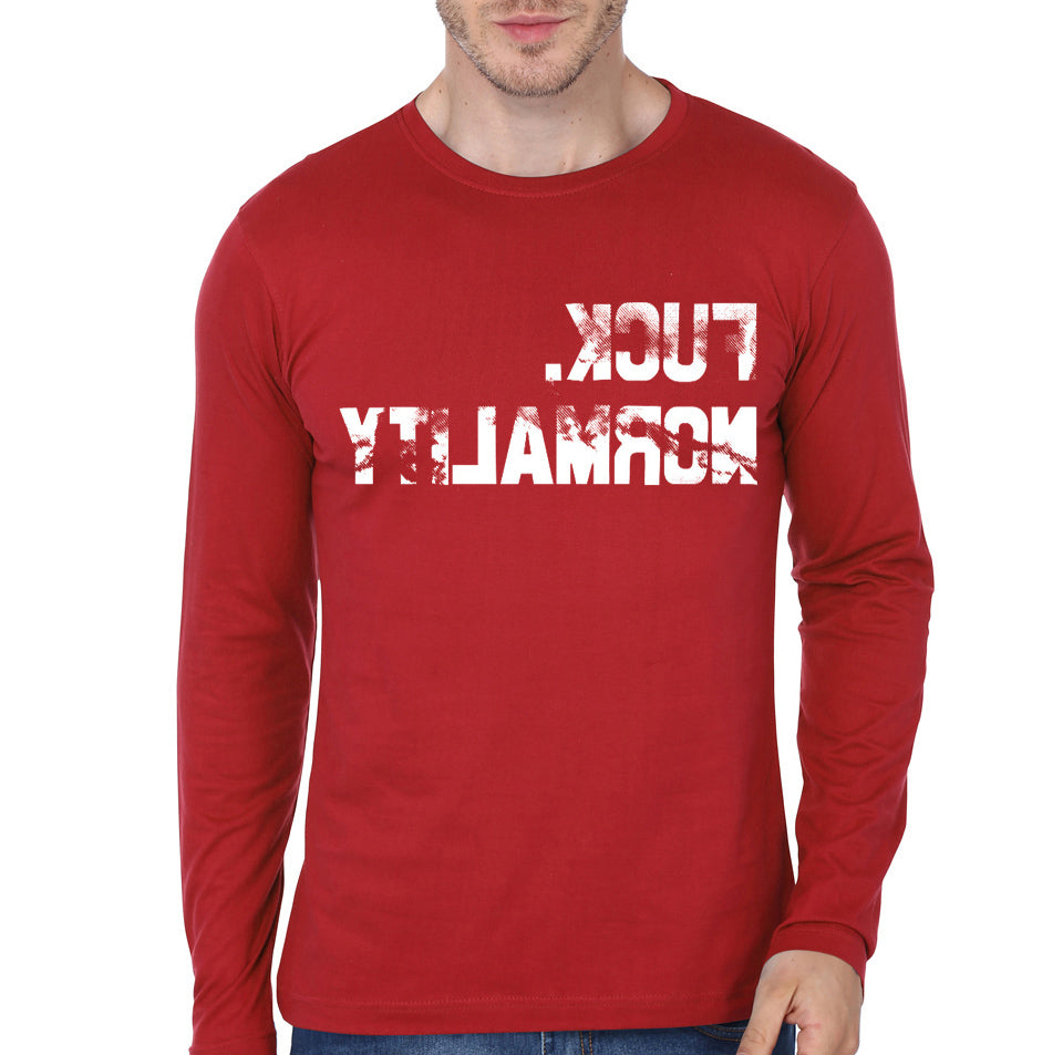 Fuck Normality Red Full Sleeve Tee
