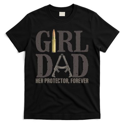 Girl Dad Retro Vintage Gift Dad Father Birthday T-Shirt