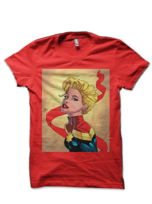 Captain Marvel Red T-Shirt