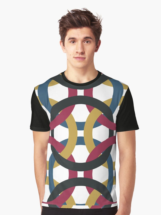 Geometric Retro Pattern repeat chain - seamless patterns Graphic T-Shirt