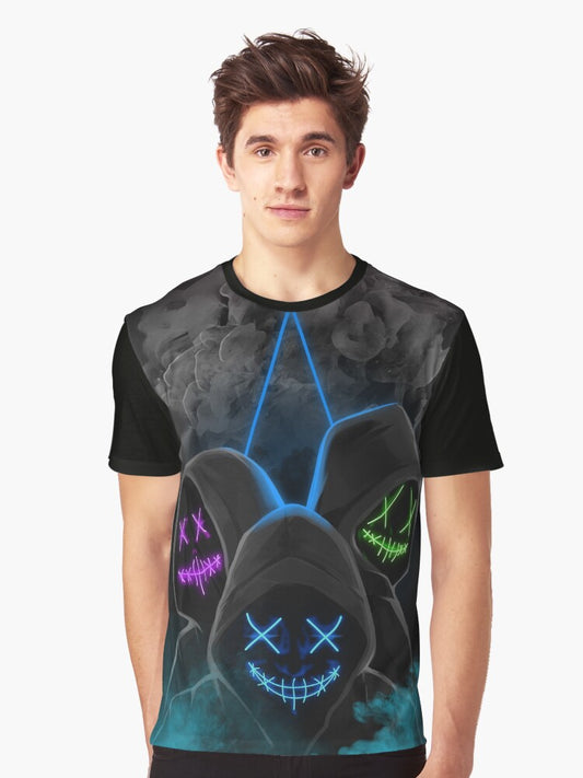 Rhythm Resonance: Captivating Hip Hop Inspired Digital Artwork by IndianRocks Graphic T-Shirt Style001