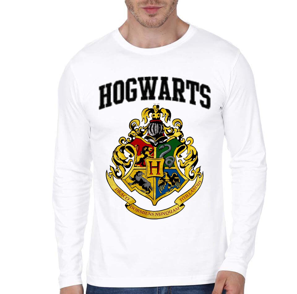 Hogwarts White Full Sleeve T-Shirt