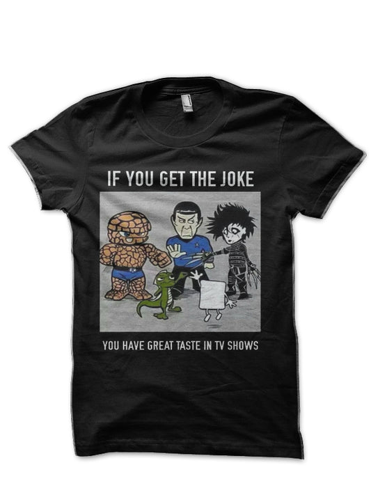 Rock Paper Scissors Lizard Spock Black T-Shirt Style001