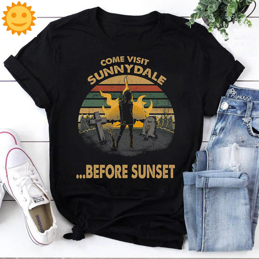 Come Visit Sunnydale Before Sunset Vintage T-Shirt, Buffy The Vampire Slayer Shirt, Fantasy Movie Shirt, TV Series Shirt, Action Movie Shirt