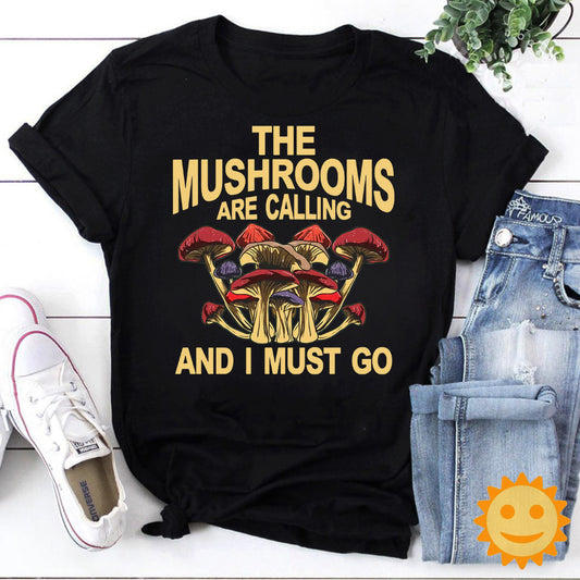 The Mushrooms Are Calling And I Must Go Vintage T-Shirt, Red Toadstool Shirt, Mushroom Shirt, Shroom Shirt, Mycology Shirt, Mycologist Gift