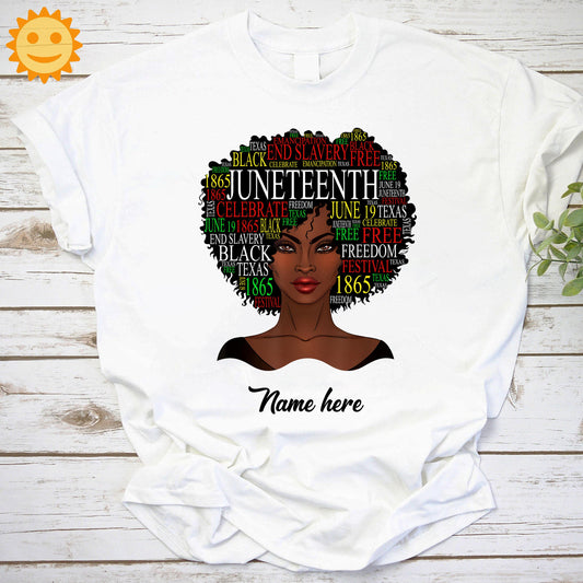 Personalized Juneteenth Black Woman Vintage T-Shirt, Black Lives Matter Shirt, Anti Racism Shirt, Anti Racist Shirt, Black Woman Shirt