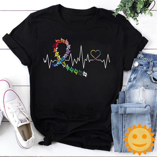 All Cancer Matters Ribbon Heartbeat Vintage T-Shirt, Cancer Awareness Shirt, Anti Cancer Shirt, Cancer Shirt, Cancer Ribbon Shirt