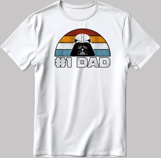 Dad Darth Vader Star Wars Short Sleeve White-Black Men's / Women's T Shirt N565