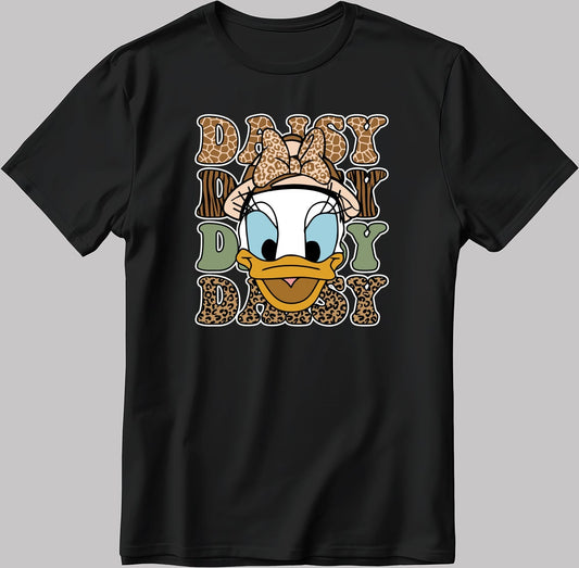 Daisy Duck Short Sleeve White-Black Men's / Women's T Shirt J001