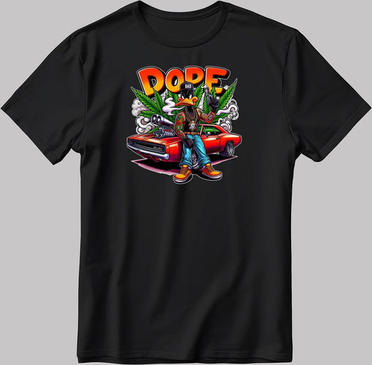 Daffy Duck DOPE Disney Short Sleeve White/Black Men / Women T Shirt H705