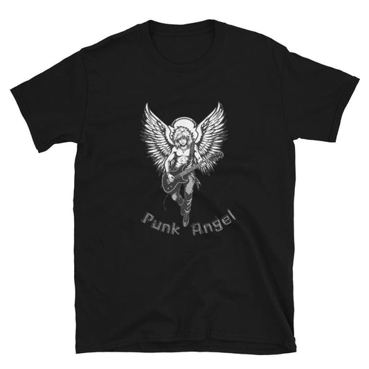 Punk Angel T-Shirt, Edgy Soft Style Tee, Grunge Aesthetic Graphic Shirt, Alternative Streetwear, Unisex Vintage Punk Rock Tee