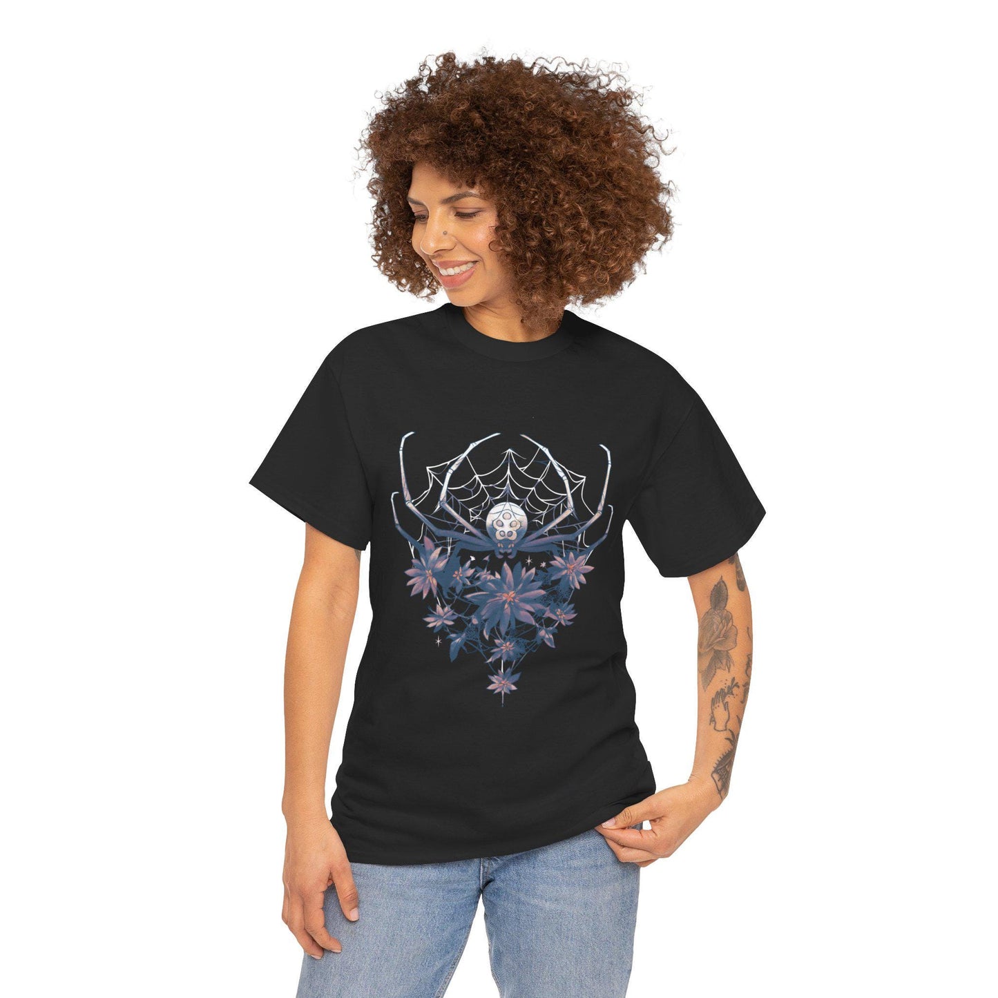 Spider Floral Tee | Death Metal Tshirt | Punk Graphic TShirt | Unisex Tee | Streetwear Clothing | Vintage Art | Band Tees | Spider Shirt