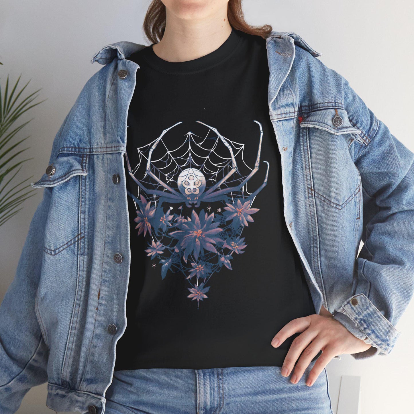 Spider Floral Tee | Death Metal Tshirt | Punk Graphic TShirt | Unisex Tee | Streetwear Clothing | Vintage Art | Band Tees | Spider Shirt
