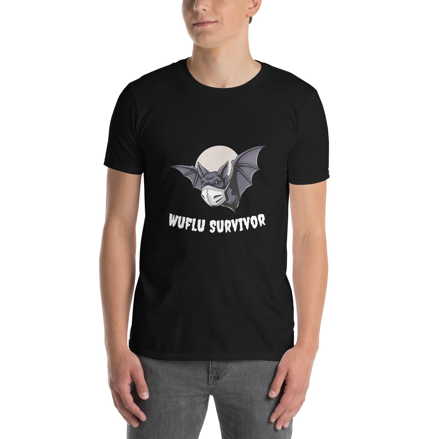 Wu-flu Wuflu Survivor Soft Style T-Shirt, Funny Quarantine Graphic Tee, Pandemic Survivor Shirt, Funny Shirt, Humorous Isolation Shirt
