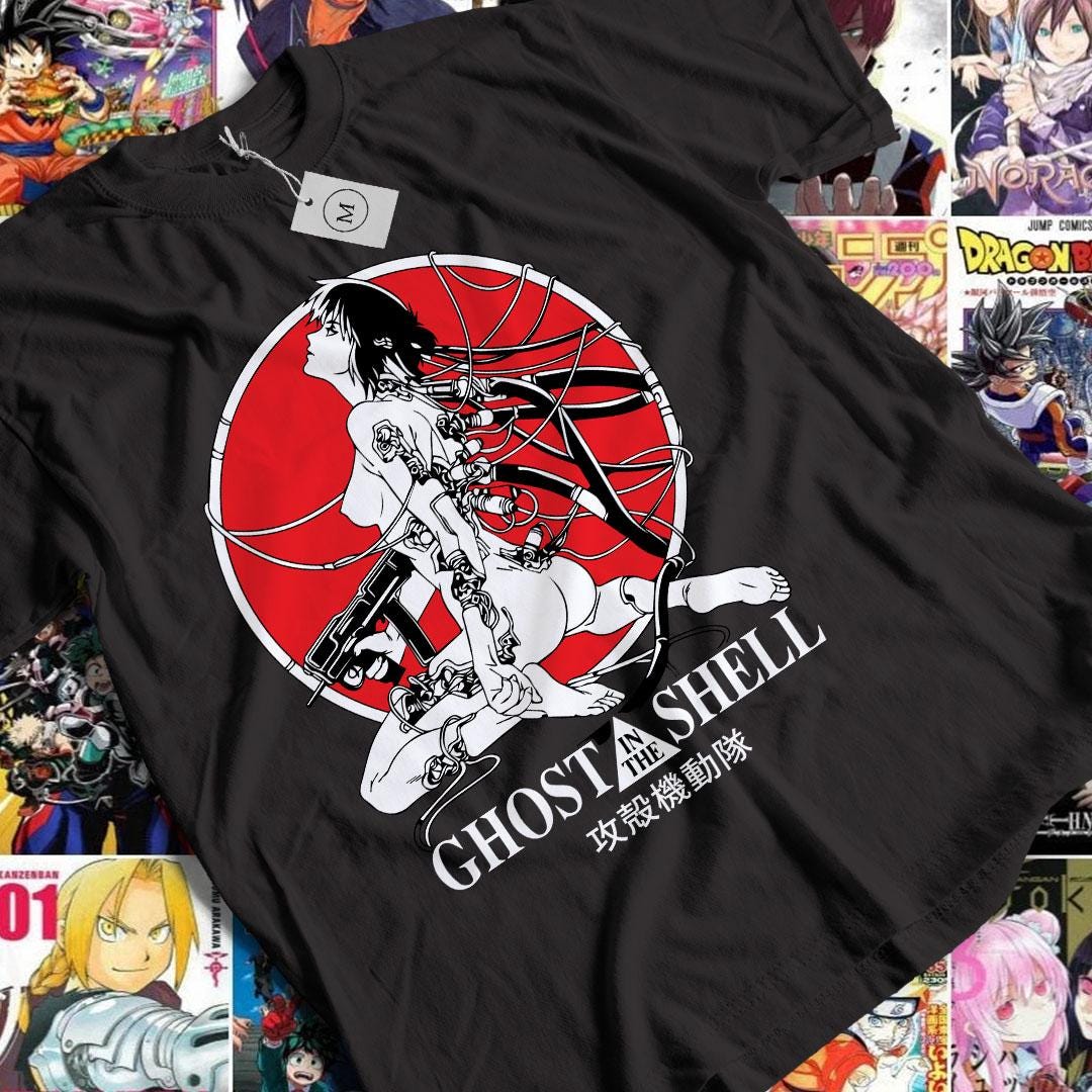 Ghost In The Shell Japanese Manga Anime T Shirt, Anime Shirt, Anime Gift, Cyberpunk, Motoko MAJOR UNISEX T-shirt, Manga Shirt, Japan