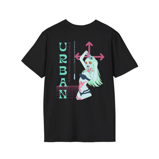 Cyberpunk Urban Art Unisex Softstyle T-Shirt, Streetwear Fashion, Perfect Gift, Casual Wear