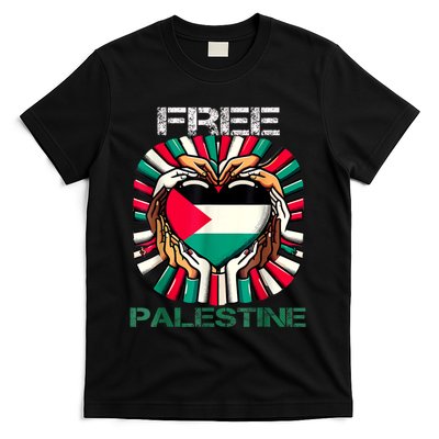 I Love Free Palestine Flag Save Gaza Strip Palestinian T-Shirt