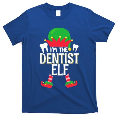 I’M The Dentist Elf Christmas Retro Teeth Dental Assistants Gift T-Shirt