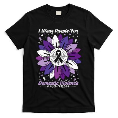 I Wear Purple For Domestic Violence Awareness Month T-Shirt