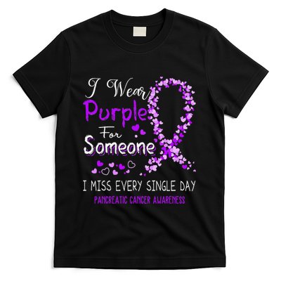 I Wear Purple For Someone Pancreatic Cancer Awareness T-Shirt