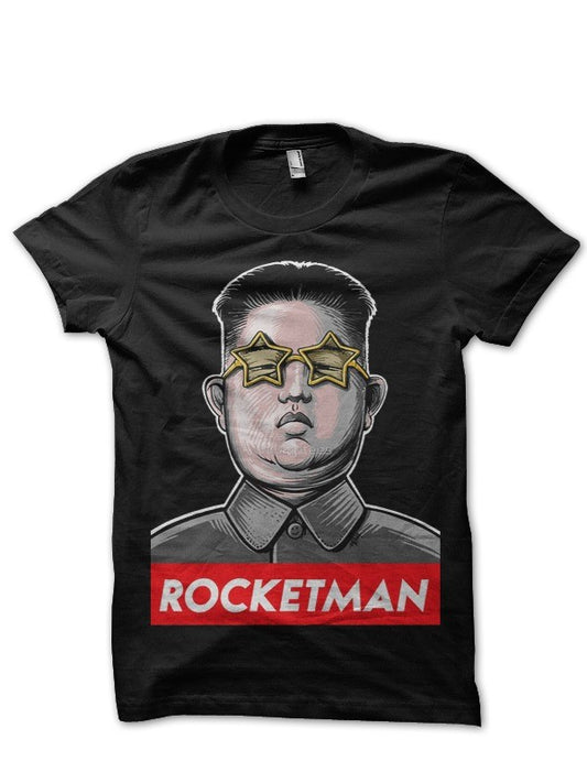 Kim Jong Rocketman Black T-Shirt