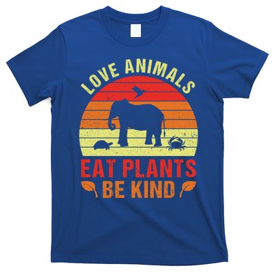 Love Animals Eat Plants Meme Vegan Plant Powered Vegetarian Gift T-Shirt