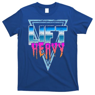 Lift Heavy Old School Retro 80's Golden Era Bodybuilding Gym Gift T-Shirt