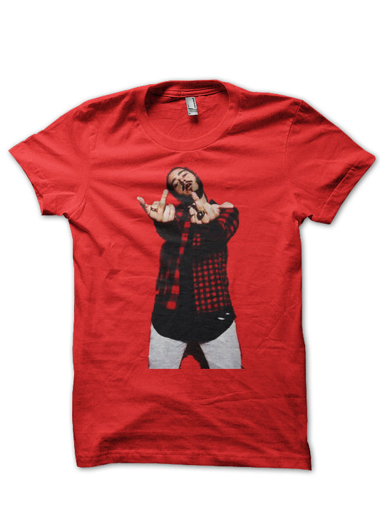 Post Malone Red Half Sleeve T-Shirt