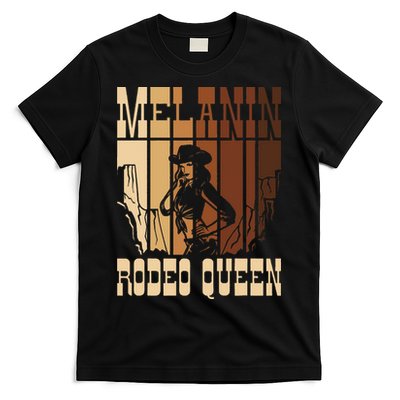 Melanin Rodeo Queen Countrygirl African American Cowgirl T-Shirt
