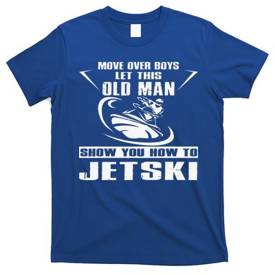 Old Man How To Jetski Cool Retro JetSki Jet Skiing T-Shirt