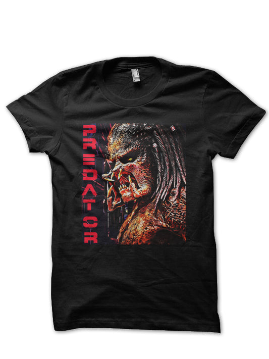 Predator Half Sleeve Black T-Shirt