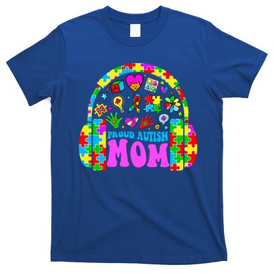 Proud Autism Mom Retro Mama Autism Awareness Month Gift T-Shirt