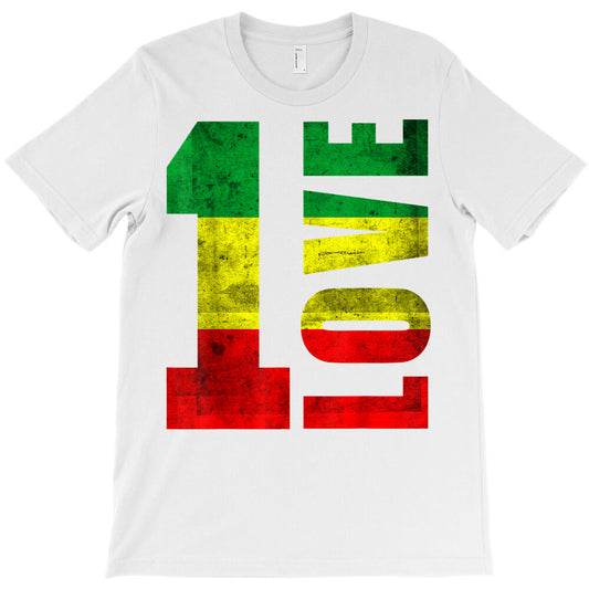 one love rasta reggae jamaican pride positivity vintage t shirt T-Shirt