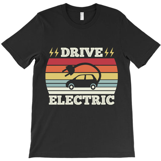 Limited Edition Retro Drive Electric Vehicle Car Ev Gift T-Shirt