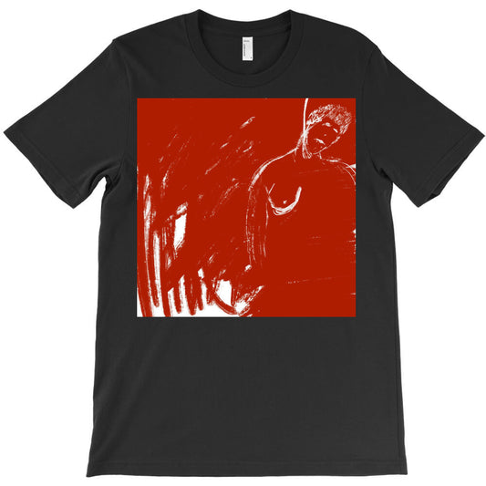 abstract red sketch of figure T-Shirt