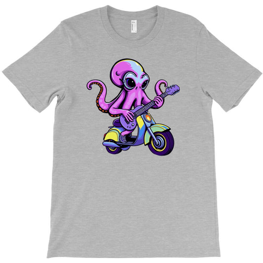 Funny Purple Octopus Character with Tentacles T-Shirt