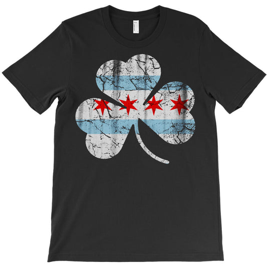 irish chicago flag shamrock T-Shirt